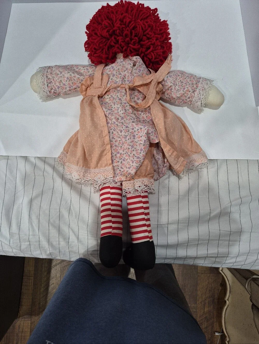 Vintage Handmade Raggedy Ann & Andy Dolls Large 25